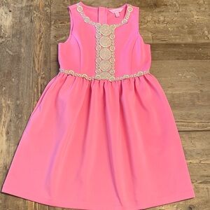 Lilly Pulitzer Pink Dress with Cream Lace